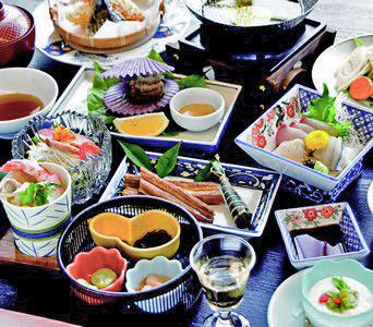 Traditional Japanese course meal